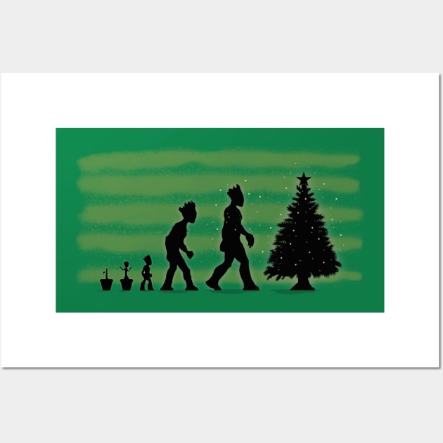 Christmas Groot Wall Art by atizadorgris